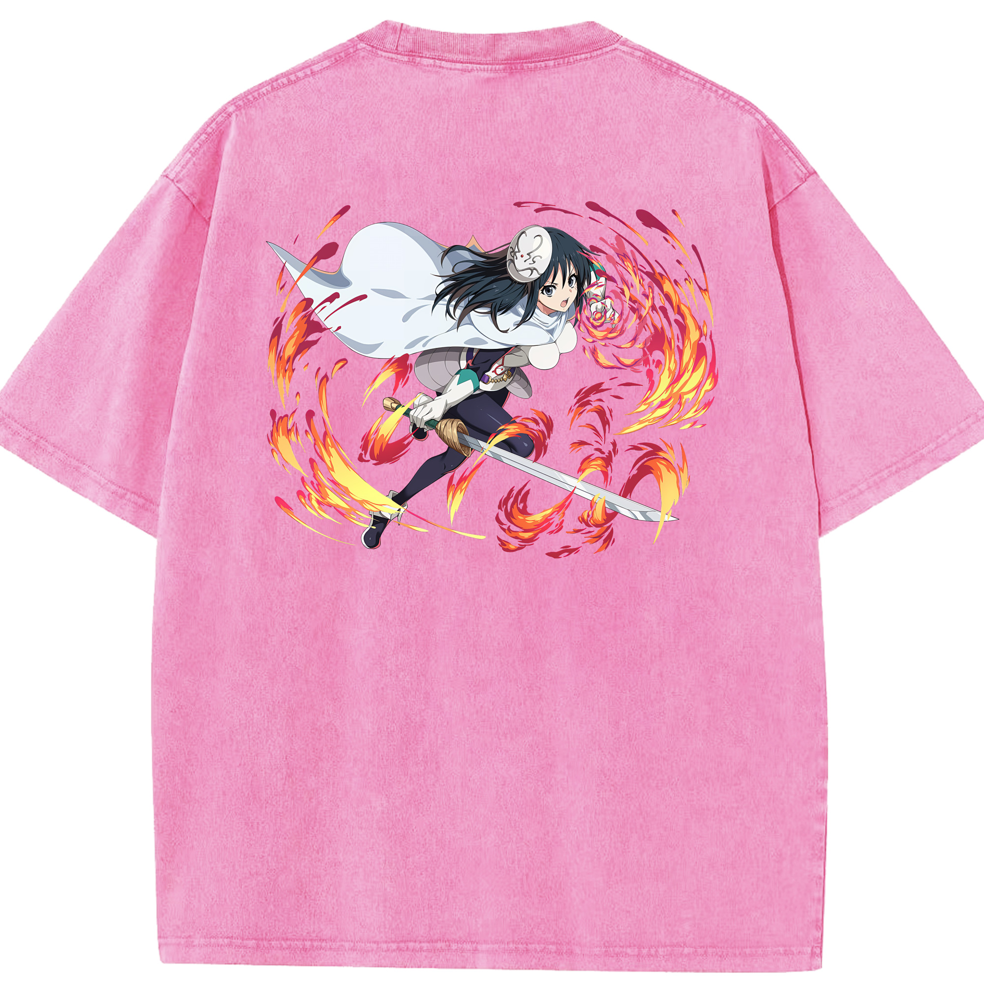 （画像用） 転スラ Regarding Reincarnated to Slime 綿100% ヴィンテージ風 半袖Tシャツ（背面プリント）